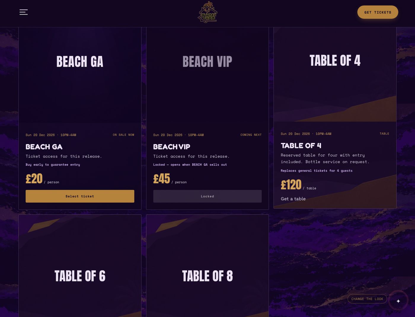 Beach party tiers